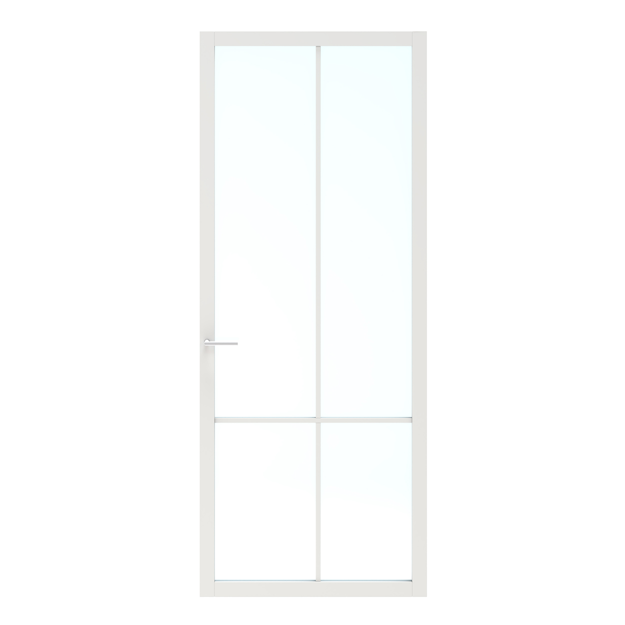 Binnendeur Skantrae SSL 14608 Blank Glas Wit Gelakt